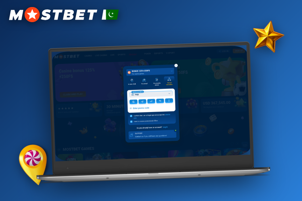 Mostbet account login screen showing a duplicate profile warning for Pakistan users